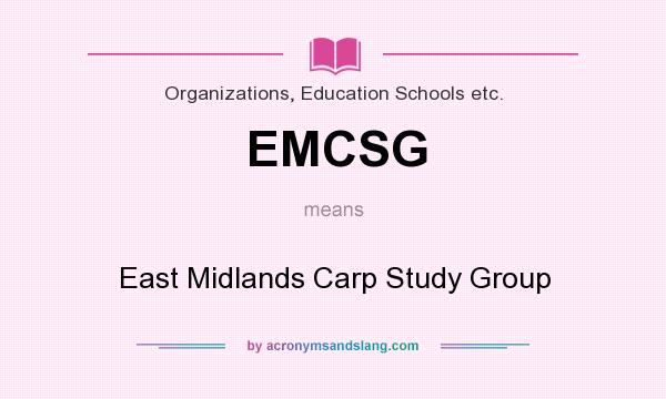 What does EMCSG mean? It stands for East Midlands Carp Study Group