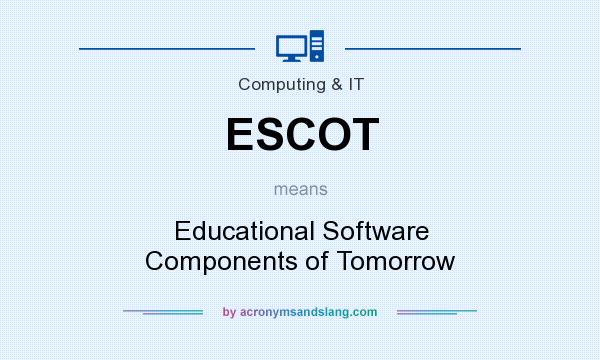 What does ESCOT mean? It stands for Educational Software Components of Tomorrow