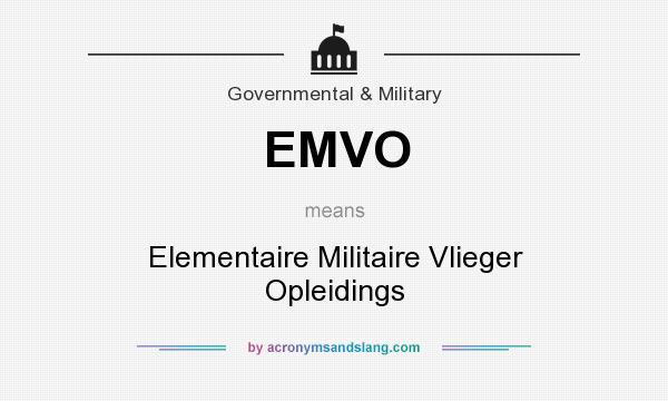 What does EMVO mean? It stands for Elementaire Militaire Vlieger Opleidings