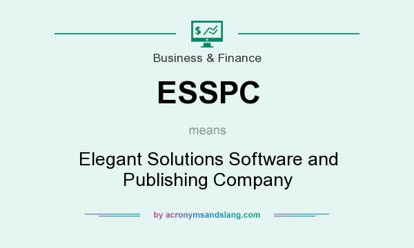 What does ESSPC mean? It stands for Elegant Solutions Software and Publishing Company