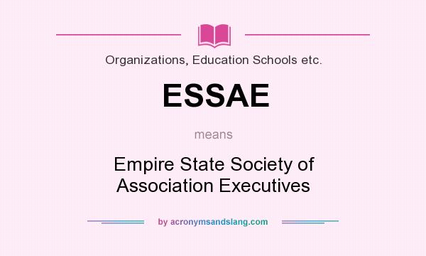 What does ESSAE mean? It stands for Empire State Society of Association Executives