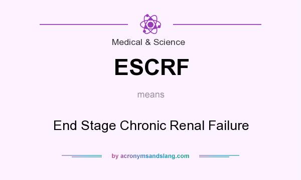 What does ESCRF mean? It stands for End Stage Chronic Renal Failure
