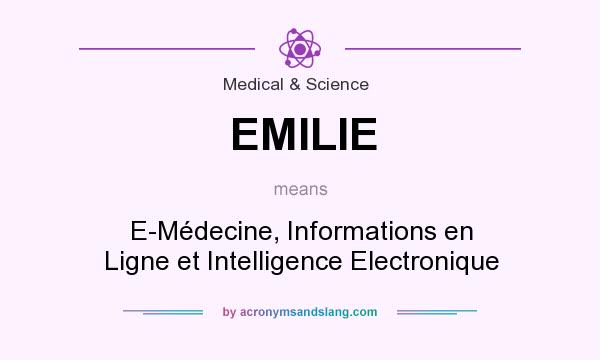 What does EMILIE mean? It stands for E-Médecine, Informations en Ligne et Intelligence Electronique