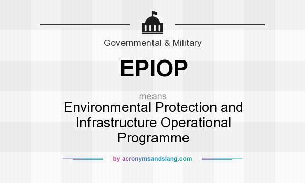 What does EPIOP mean? It stands for Environmental Protection and Infrastructure Operational Programme