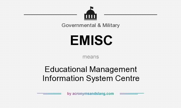 What does EMISC mean? It stands for Educational Management Information System Centre