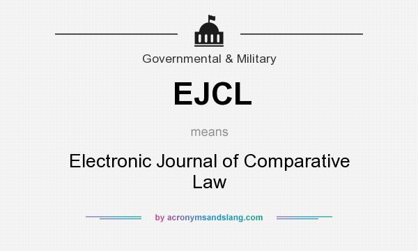 What does EJCL mean? It stands for Electronic Journal of Comparative Law