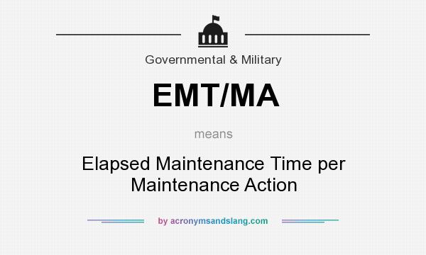 What does EMT/MA mean? It stands for Elapsed Maintenance Time per Maintenance Action