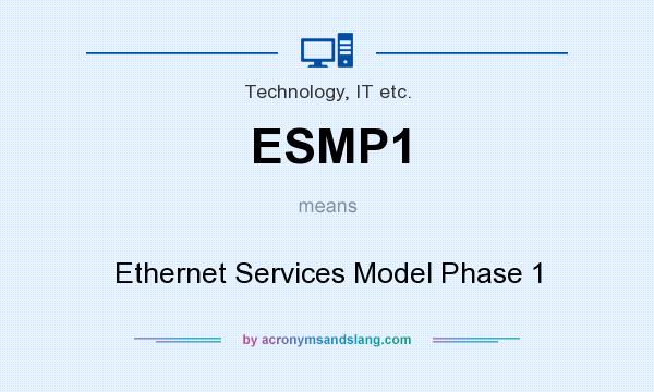 What does ESMP1 mean? It stands for Ethernet Services Model Phase 1