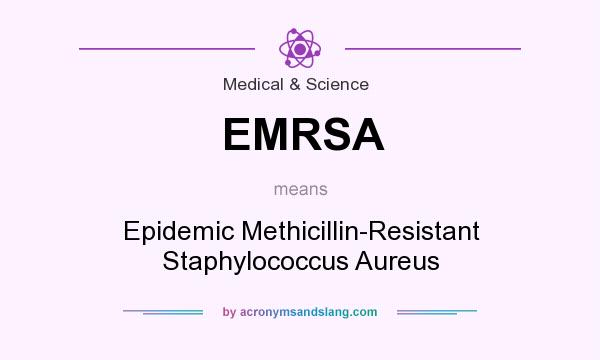 What does EMRSA mean? It stands for Epidemic Methicillin-Resistant Staphylococcus Aureus