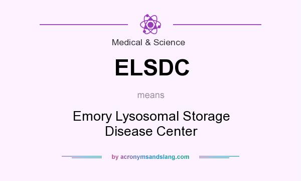What does ELSDC mean? It stands for Emory Lysosomal Storage Disease Center