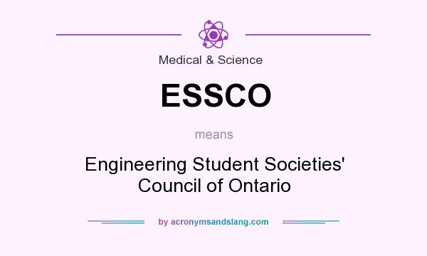What does ESSCO mean? It stands for Engineering Student Societies` Council of Ontario