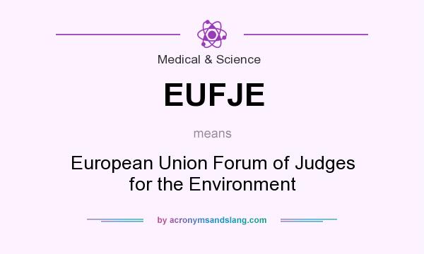 What does EUFJE mean? It stands for European Union Forum of Judges for the Environment