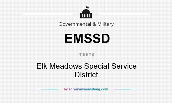 What does EMSSD mean? It stands for Elk Meadows Special Service District