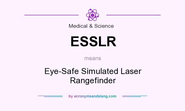 What does ESSLR mean? It stands for Eye-Safe Simulated Laser Rangefinder