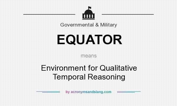What does EQUATOR mean? It stands for Environment for Qualitative Temporal Reasoning