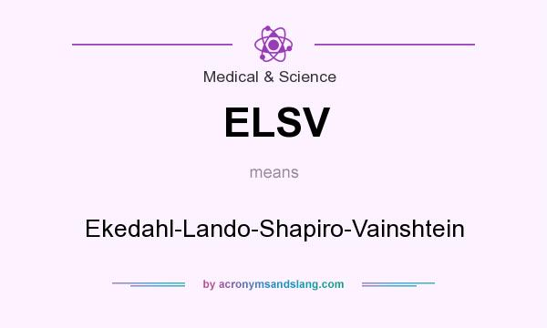 What does ELSV mean? It stands for Ekedahl-Lando-Shapiro-Vainshtein