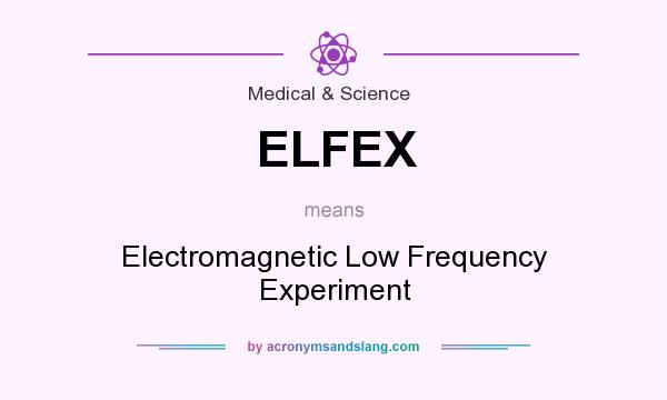 What does ELFEX mean? It stands for Electromagnetic Low Frequency Experiment