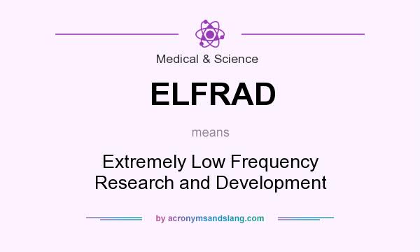 What does ELFRAD mean? It stands for Extremely Low Frequency Research and Development