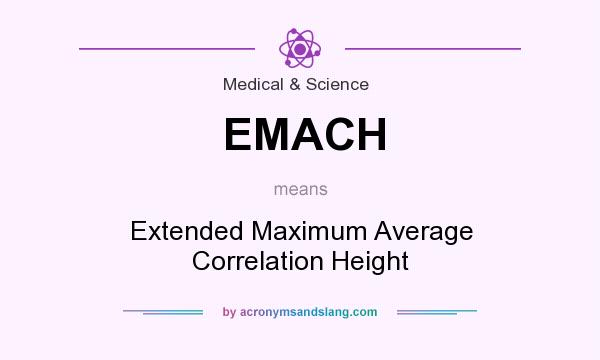 What does EMACH mean? It stands for Extended Maximum Average Correlation Height