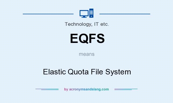What does EQFS mean? It stands for Elastic Quota File System