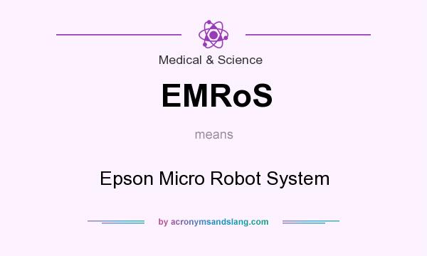 What does EMRoS mean? It stands for Epson Micro Robot System