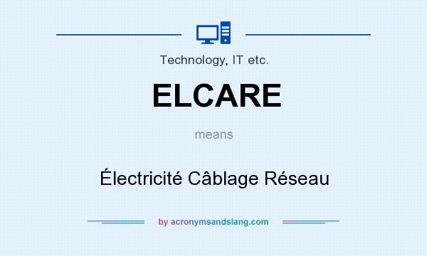 What does ELCARE mean? It stands for Électricité Câblage Réseau