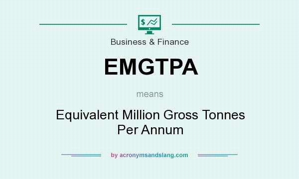 What does EMGTPA mean? It stands for Equivalent Million Gross Tonnes Per Annum