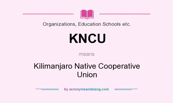 What does KNCU mean? It stands for Kilimanjaro Native Cooperative Union