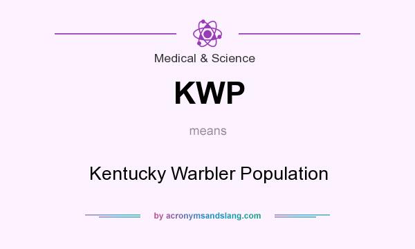 What does KWP mean? It stands for Kentucky Warbler Population