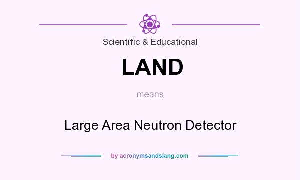 What does LAND mean? It stands for Large Area Neutron Detector