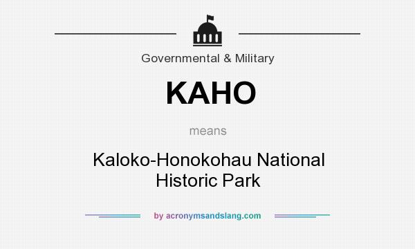 What does KAHO mean? It stands for Kaloko-Honokohau National Historic Park