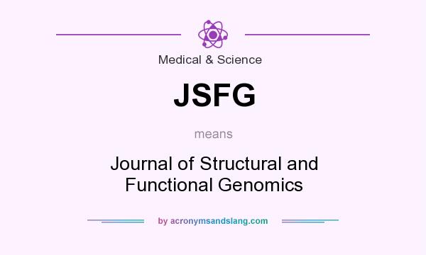 What does JSFG mean? It stands for Journal of Structural and Functional Genomics
