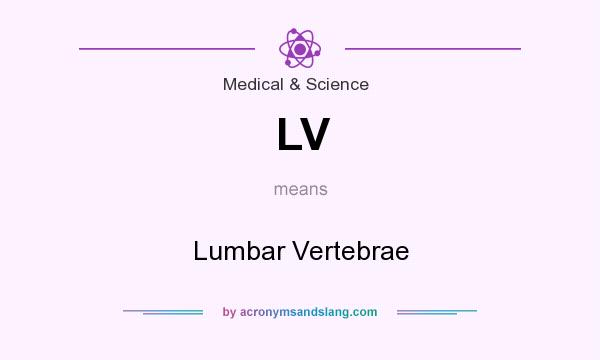 What does LV mean? It stands for Lumbar Vertebrae
