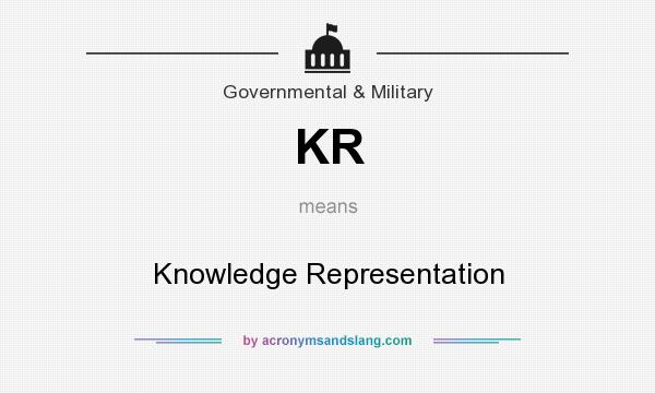 What does KR mean? It stands for Knowledge Representation