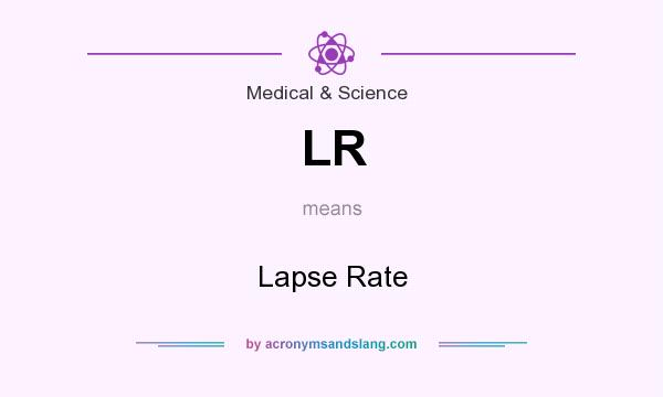 What does LR mean? It stands for Lapse Rate