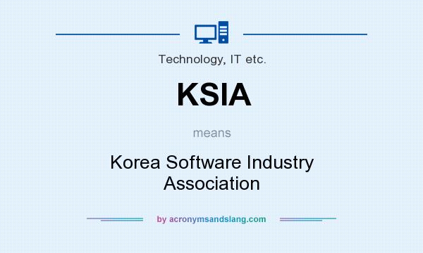 What does KSIA mean? It stands for Korea Software Industry Association