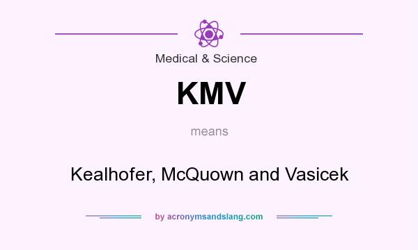 What does KMV mean? It stands for Kealhofer, McQuown and Vasicek