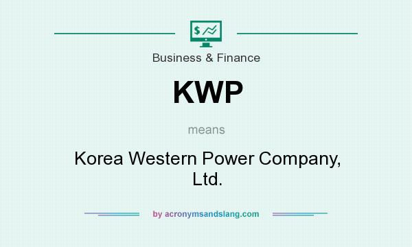 What does KWP mean? It stands for Korea Western Power Company, Ltd.