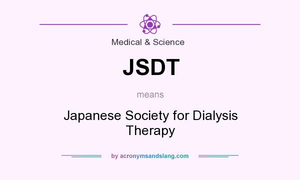 What does JSDT mean? It stands for Japanese Society for Dialysis Therapy