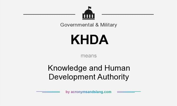 What does KHDA mean? It stands for Knowledge and Human Development Authority
