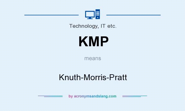 What does KMP mean? It stands for Knuth-Morris-Pratt