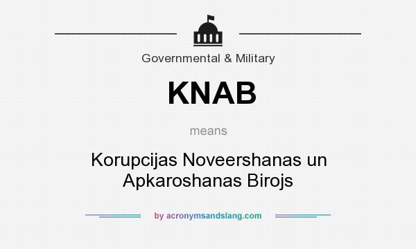 What does KNAB mean? It stands for Korupcijas Noveershanas un Apkaroshanas Birojs