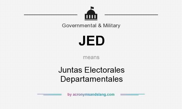 What does JED mean? It stands for Juntas Electorales Departamentales