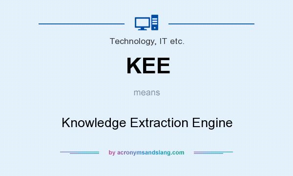 What does KEE mean? It stands for Knowledge Extraction Engine
