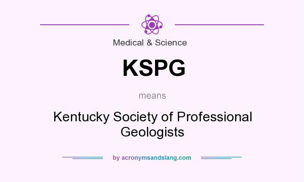 What does KSPG mean? It stands for Kentucky Society of Professional Geologists