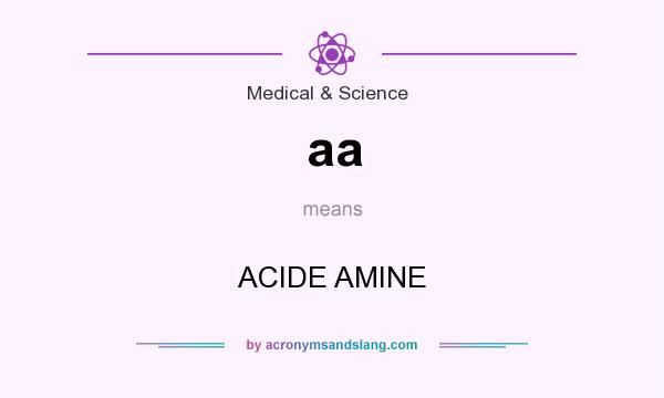 What does aa mean? It stands for ACIDE AMINE