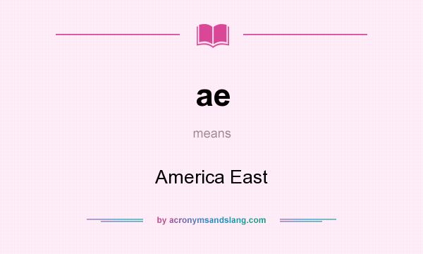 What does ae mean? It stands for America East