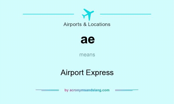 What does ae mean? It stands for Airport Express