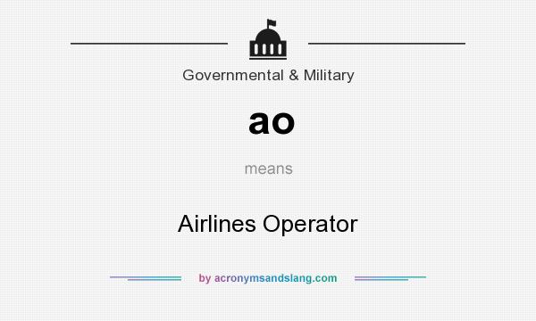 What does ao mean? It stands for Airlines Operator