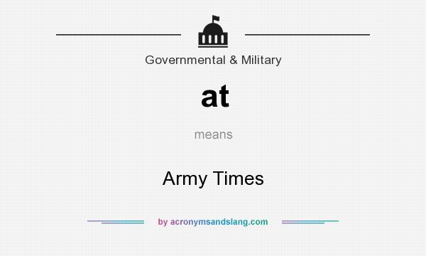 What does at mean? It stands for Army Times